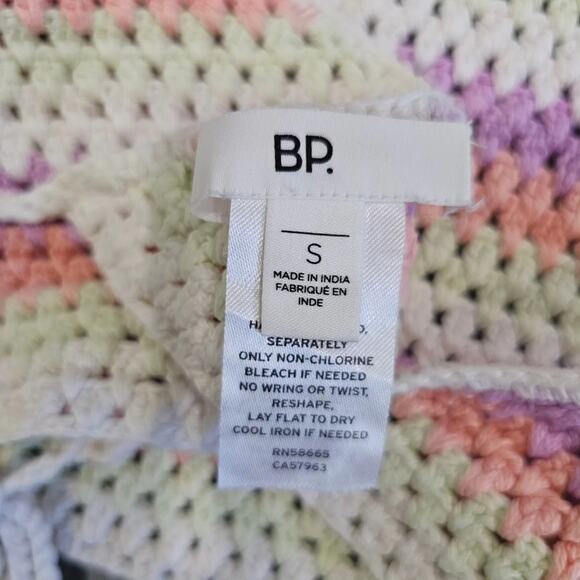 bp Crochet Halter Topin Purple Multi Cottage Stripe - Picture 7 of 10